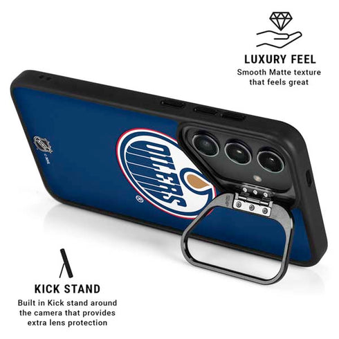 NHL Edmonton Oilers Solid Background Galaxy S25 Ultra Kickstand Case